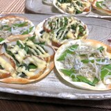 トースターで餃子の皮の簡単おつまみ❤️楽しく！